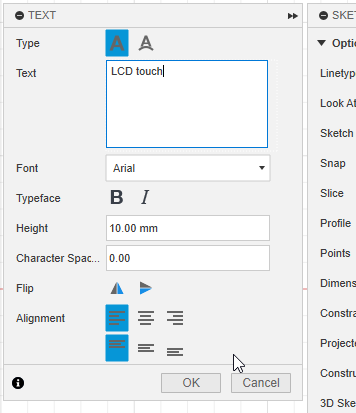 Fusion 360 Text Tool